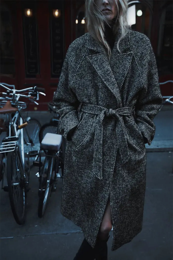 Manteau avec col à revers et manches longues (Taille XS)