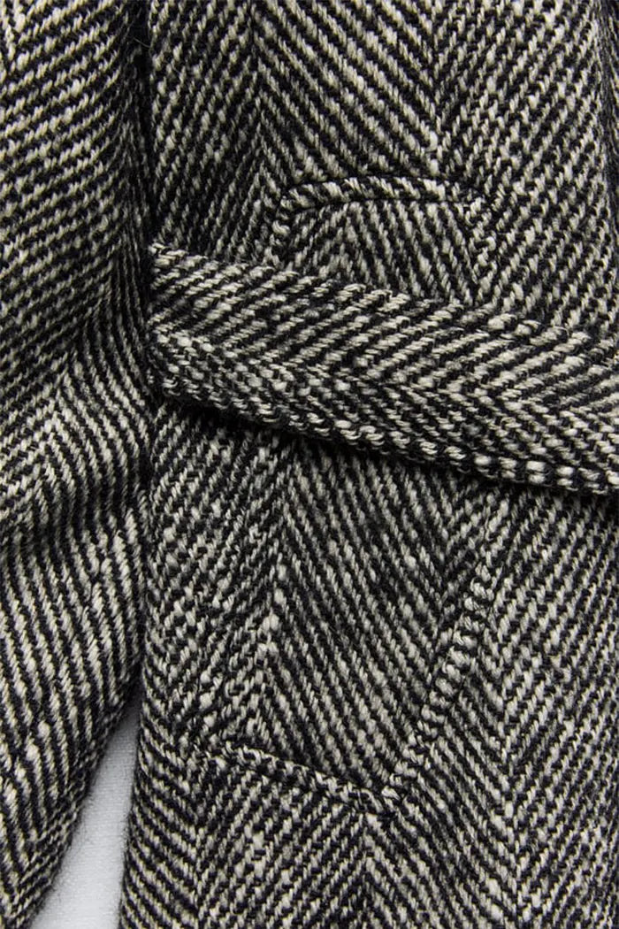 Manteau avec col à revers et manches longues (Taille XS)