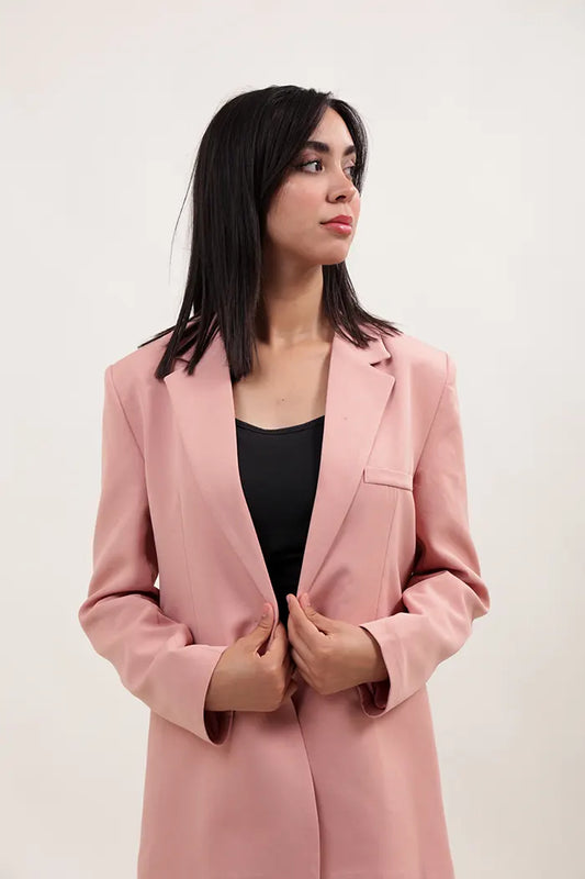 Costume rose poudré élégant