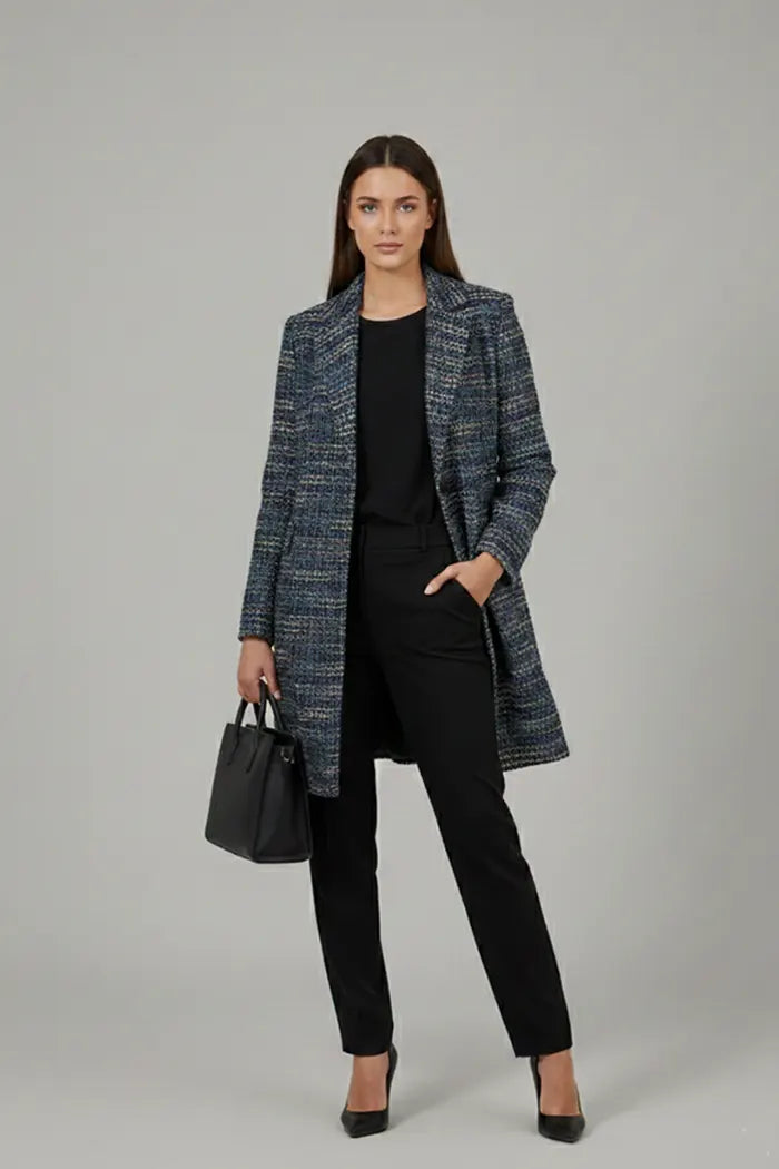 Manteau Court Oversize en Laine